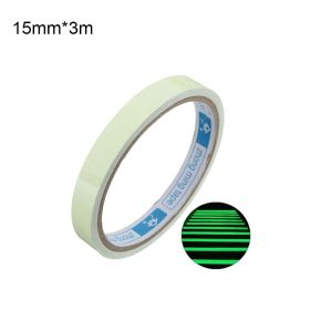 1pc New Fishing Rod Luminous Sticker; Protecting Fishing Rod Bandage Glow In The Dark DIY Self-adhesive Tape Fishing Tool (size: 15mm*3m/0.59*118in)