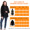 Women's Heated Jacket with Battery Pack, Outdoor Sports Heated Jackets for Women in Black