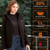 Women's Heated Jacket with Battery Pack, Outdoor Sports Heated Jackets for Women in Black